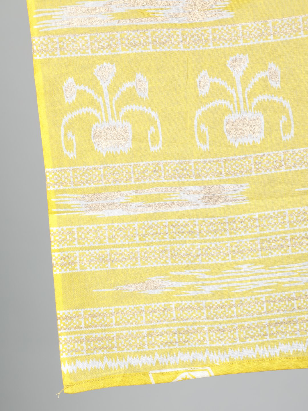 Women Lime Green & Gold Floral Printed Straight Kurta With Plazo & Dupatta | LASVINI - Redefining Indian Fashion with Elegance