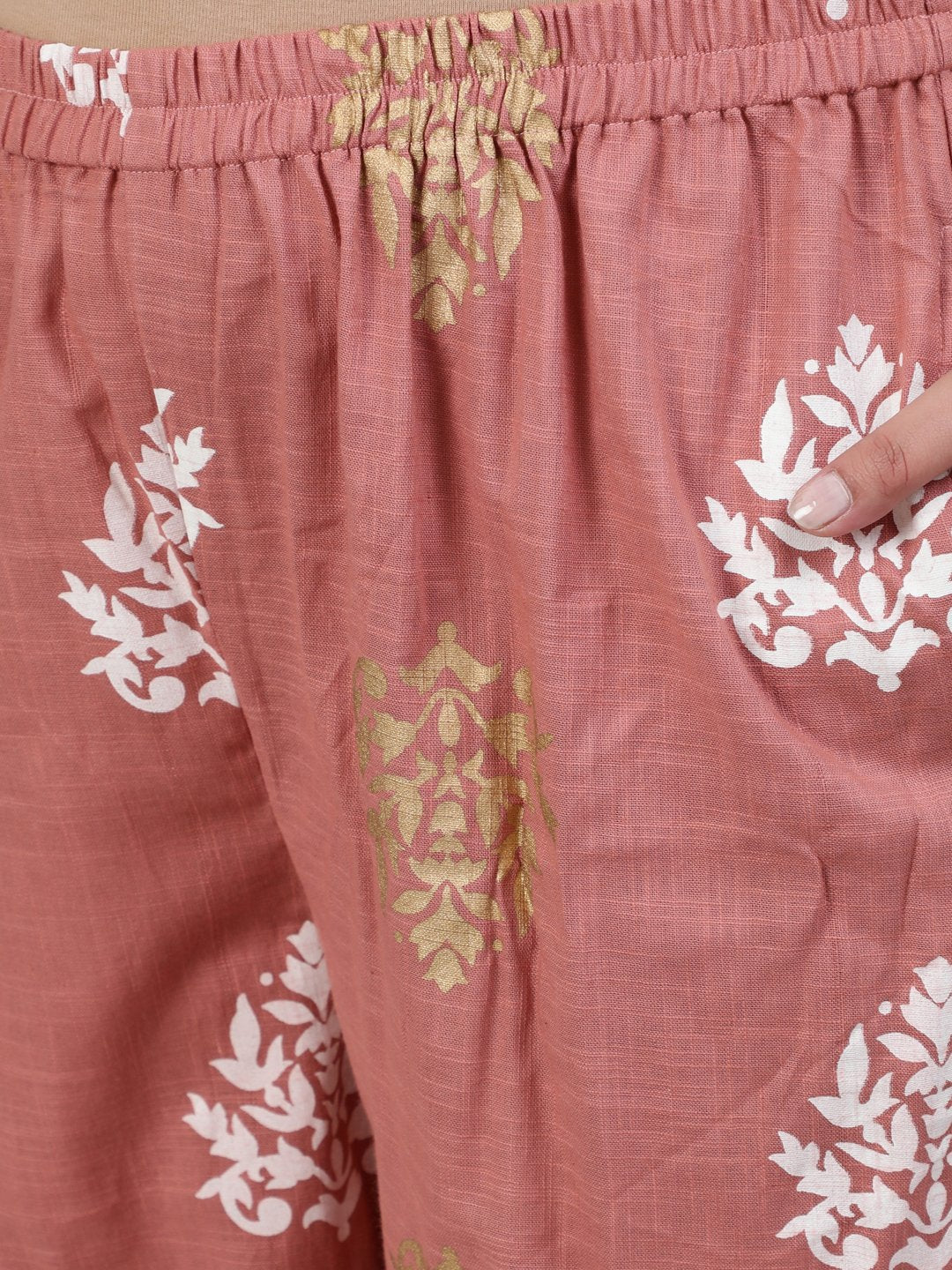 Plus Size Women Pink Printed Night Suit With Half Sleeves | LASVINI - Redefining Indian Fashion with Elegance