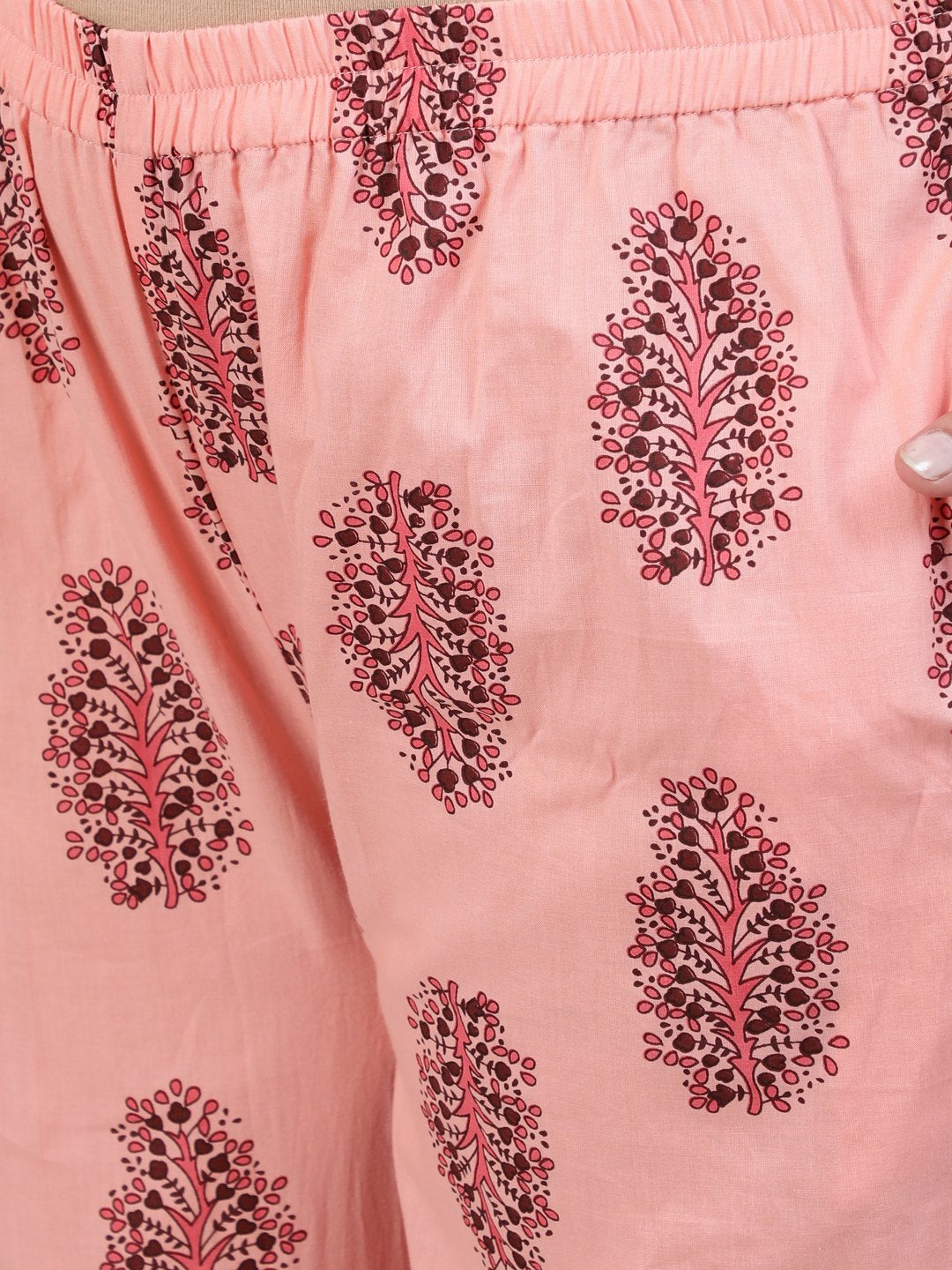 Plus Size Women Pink Printed Night Suit With Half Sleeves | LASVINI - Redefining Indian Fashion with Elegance