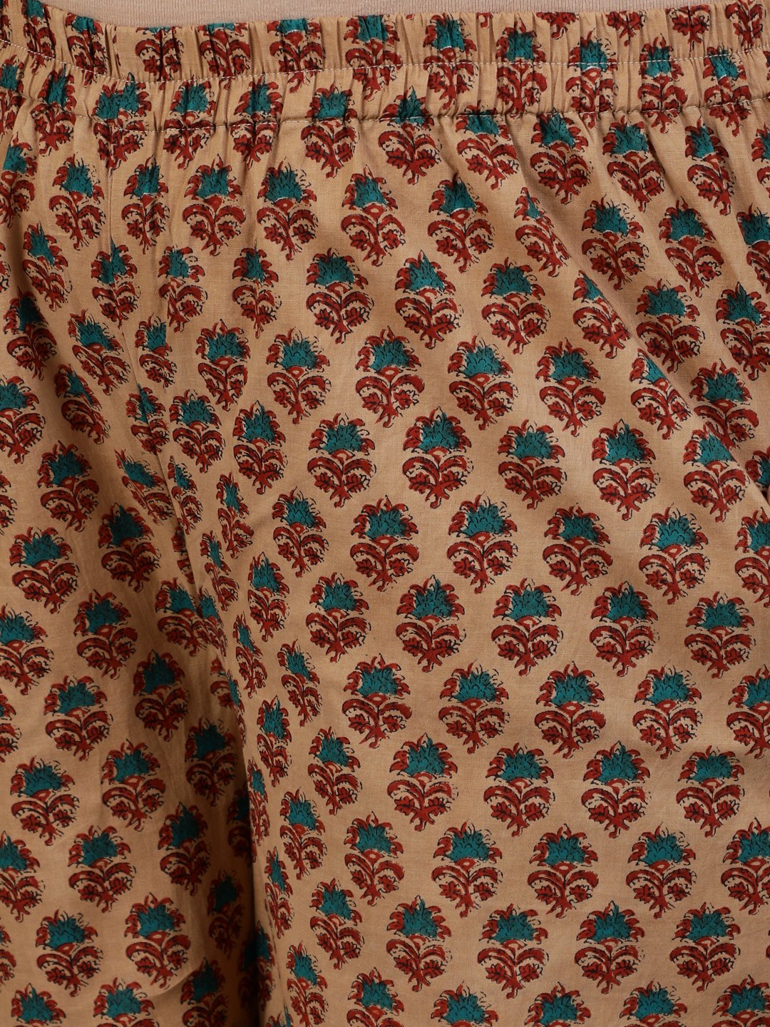 Plus Size Women Brown Printed Straight Kurta With Palazo & Dupatta | LASVINI - Redefining Indian Fashion with Elegance