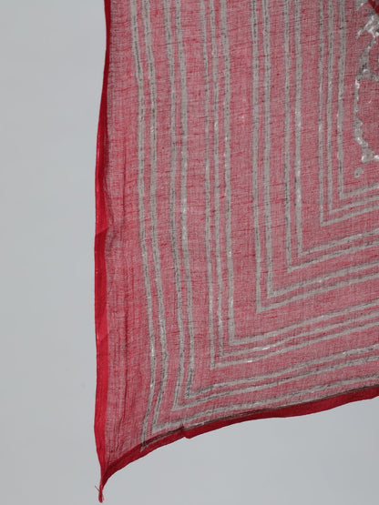 Plus Size Women Maroon Printed Straight Kurta With Palazo & Dupatta | LASVINI - Redefining Indian Fashion with Elegance