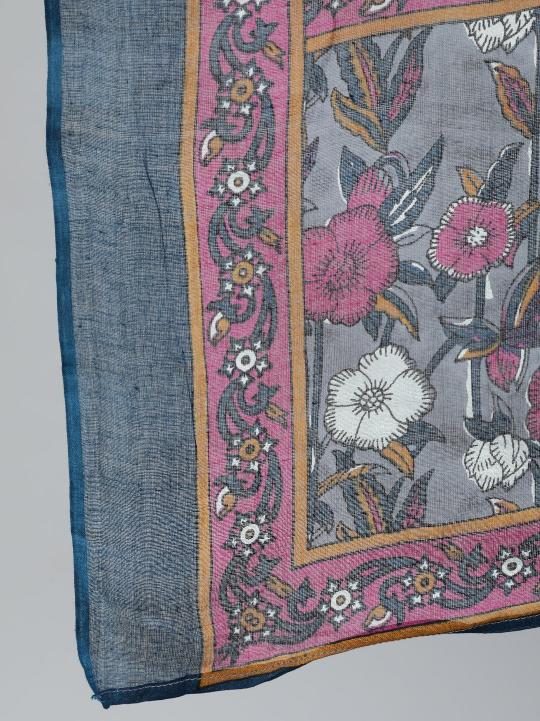 Plus Size Women Grey Printed Straight Kurta With Palazo & Dupatta | LASVINI - Redefining Indian Fashion with Elegance