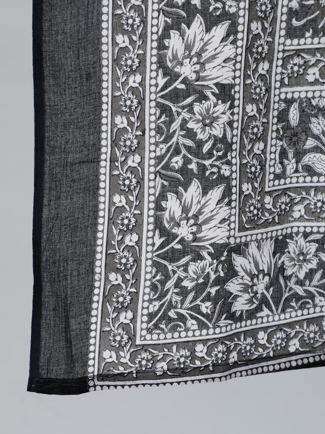 Plus Size Women Black Printed Straight Kurta With Palazo & Dupatta | LASVINI - Redefining Indian Fashion with Elegance