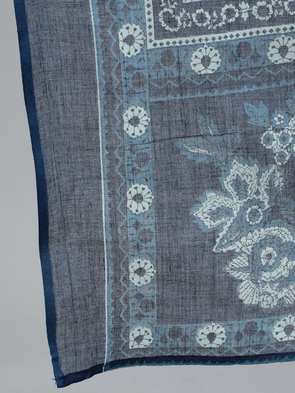 Women Blue Printed Straight Kurta With Plazzo & Dupatta | LASVINI - Redefining Indian Fashion with Elegance