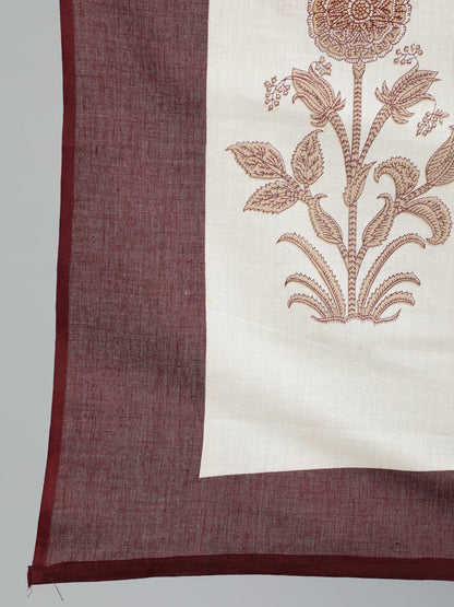 Plus Size Women Brown & Gold Printed Straight Kurta With Palazo & Dupatta | LASVINI - Redefining Indian Fashion with Elegance