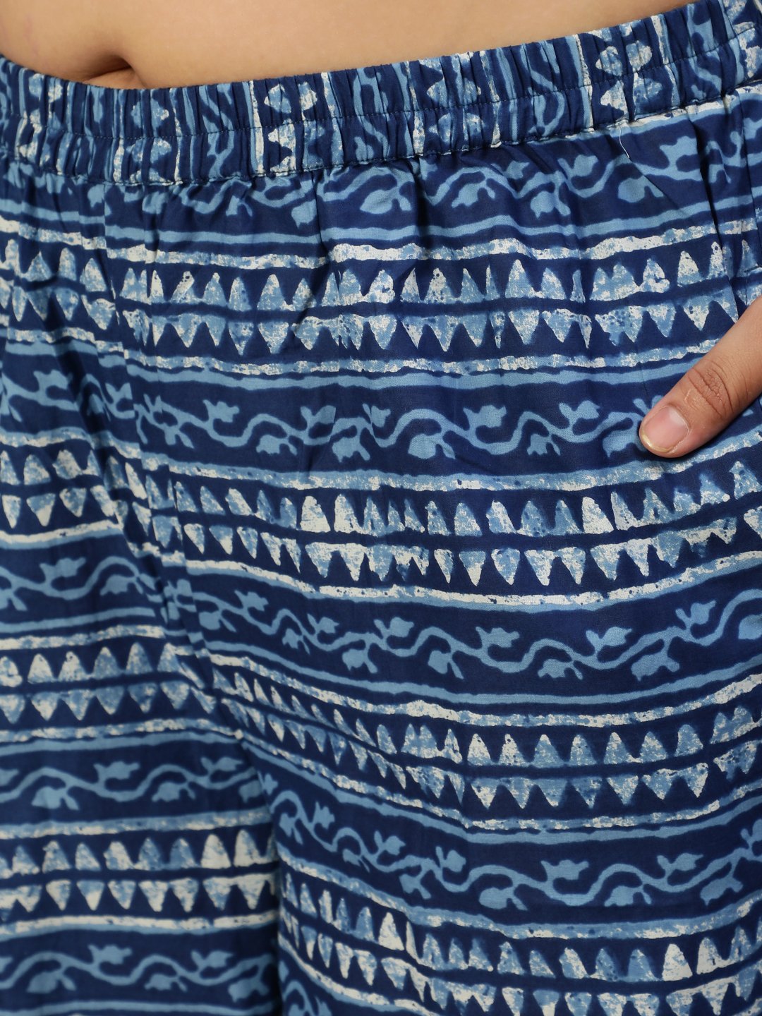 Women Blue Printed Straight Kurta With Plazo & Dupatta | LASVINI - Redefining Indian Fashion with Elegance