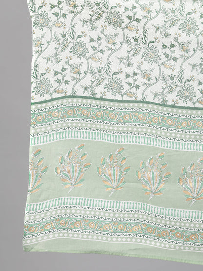 Women Green Printed Straight Kurta With Plazo & Dupatta | LASVINI - Redefining Indian Fashion with Elegance