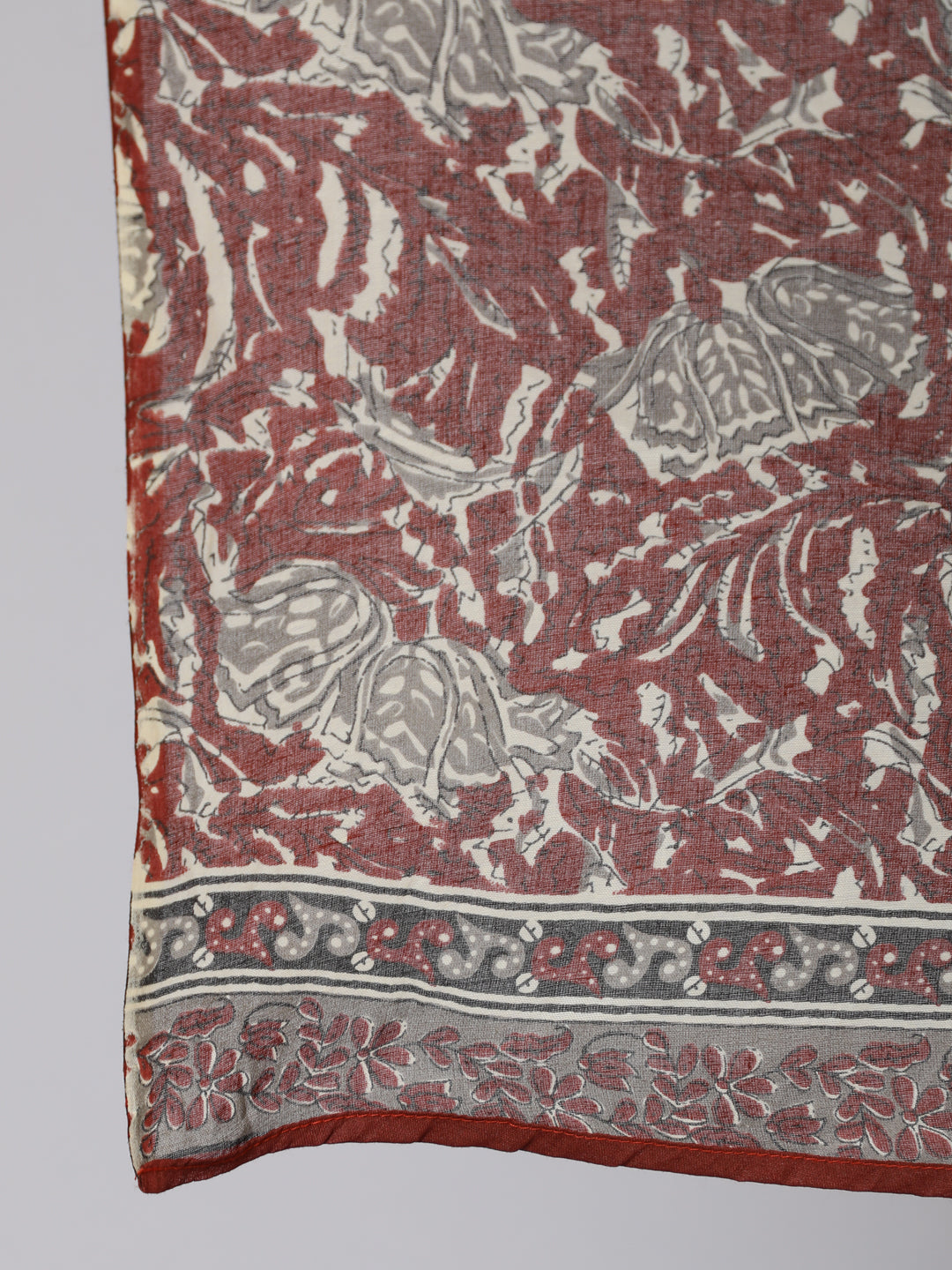 Women Plus Size  Maroon Ethnic Printed Kurta And Palazzo With Dupatta | LASVINI - Redefining Indian Fashion with Elegance