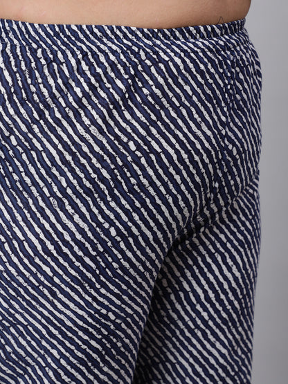 Women Plus Size Navy Blue Floral Printed Kurta And Palazzo With Dupatta | LASVINI - Redefining Indian Fashion with Elegance