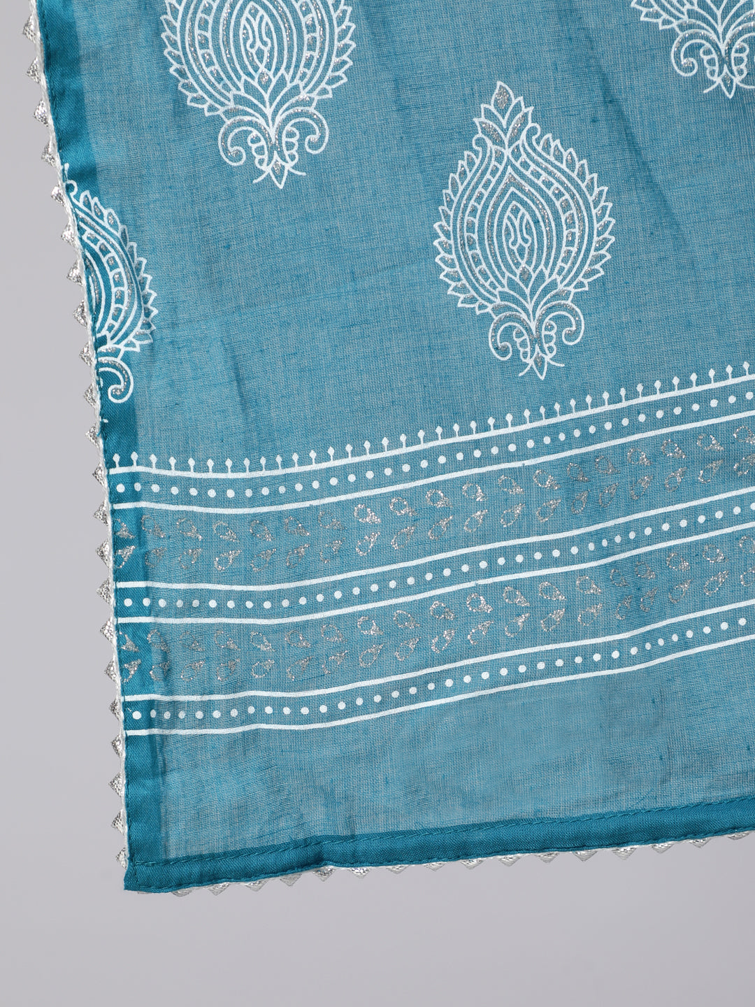 Women Plus Size Blue Printed Straight Kurta With Palazo & Dupatta | LASVINI - Redefining Indian Fashion with Elegance