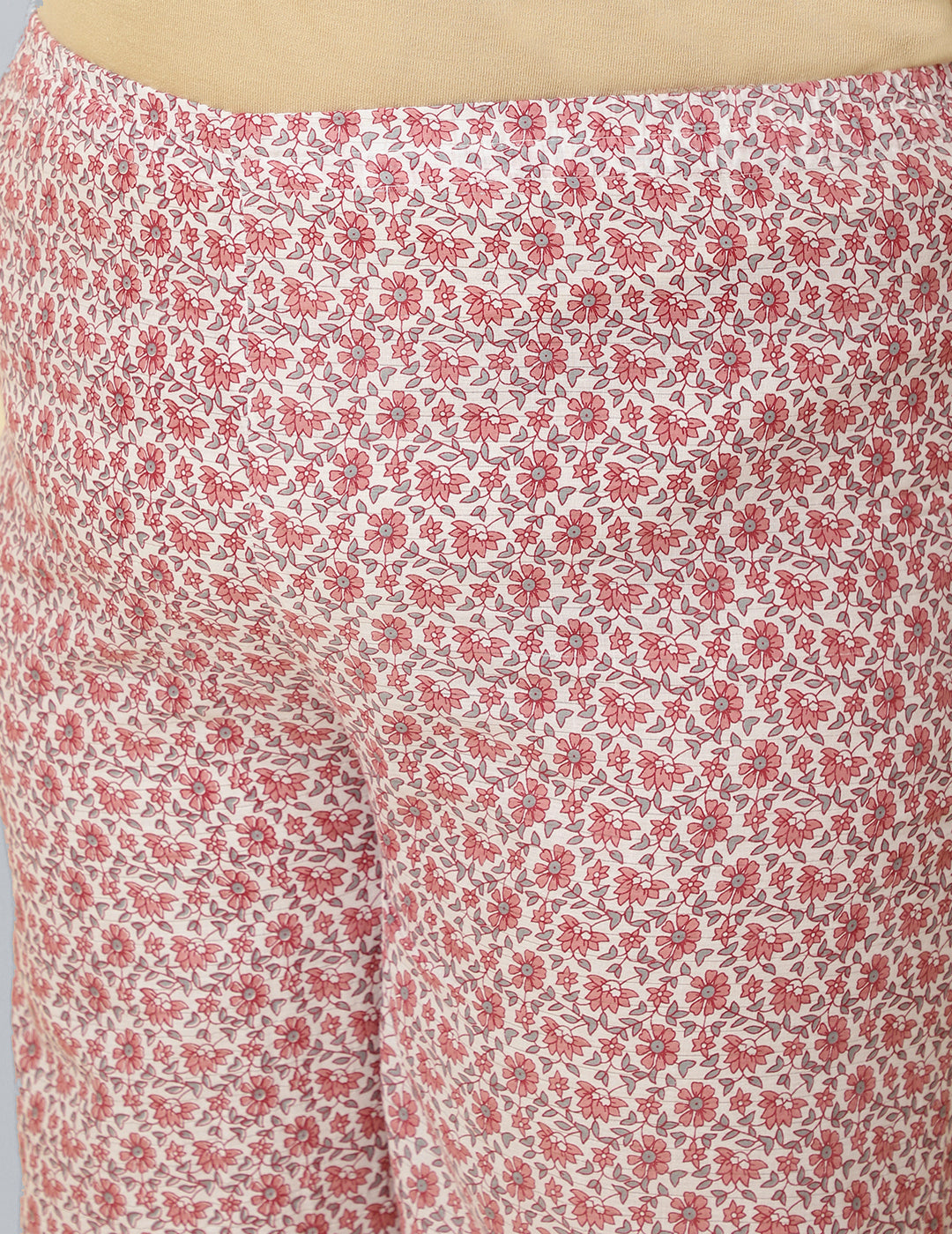 Women Plus Size Pink Printed Kurta And Palazzo With Dupatta | LASVINI - Redefining Indian Fashion with Elegance