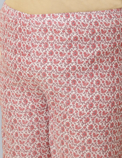 Women Plus Size Pink Printed Kurta And Palazzo With Dupatta | LASVINI - Redefining Indian Fashion with Elegance