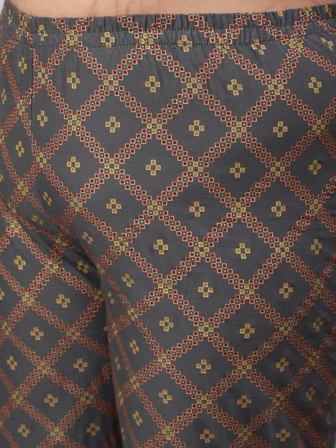 Women Plus Size Grey Printed Kurta And Palazzo With Dupatta | LASVINI - Redefining Indian Fashion with Elegance